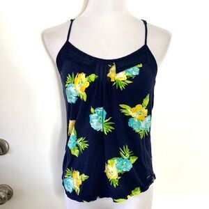 Aeropostale Navy Floral Tank Top